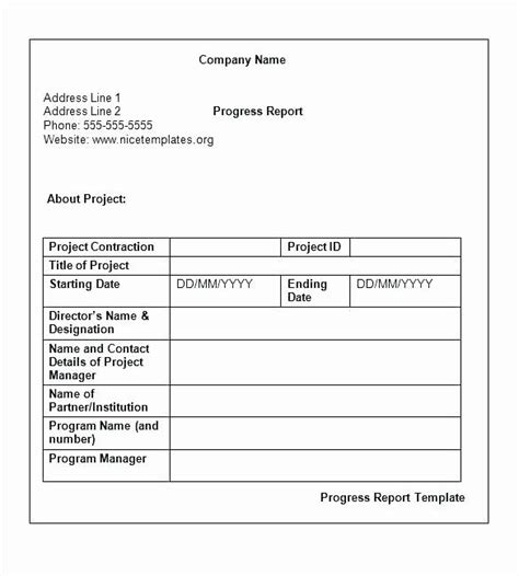 Elementary Progress Report Templates Unique 96 Weekly Progress Reports