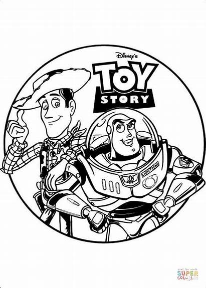 Toy Coloring Story Pages Printable Woody Puzzle
