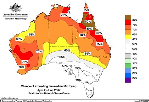 Higher Seasonal Temperatures In Western And Northern Australia