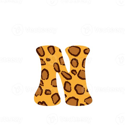 Leopard Print Alphabets And Number 10884048 Png