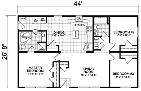 Russell 26 X 44 1173 Sqft Mobile Home Factory Expo Home Centers