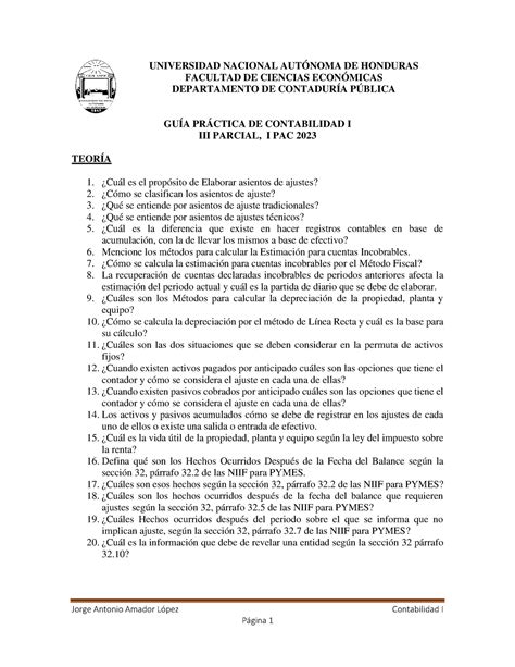 Guia Segundo Parcial Guia Contabilidad Jorge Antonio Amador Hot Sex