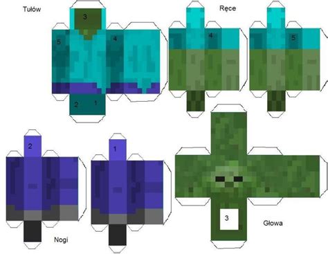 Zombie Papercraft Projects To Try Pinterest Minecraft Para