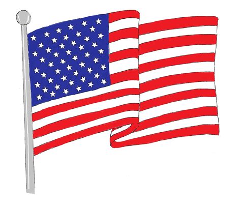 Free Clip Art Of An American Flag