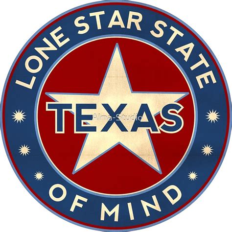 Texas Lone Star State By Alma Studio Redbubble