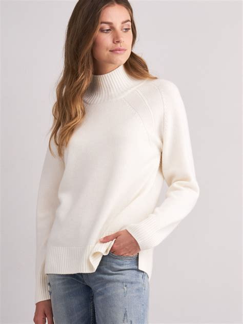 Repeat Luxury Women Cashmere Wool Blend Sweater With Stand Up