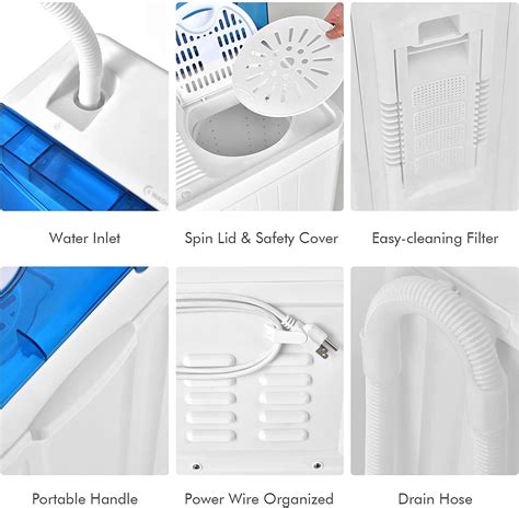 Buy Costway Portable Washing Machine 2 In 1 Twin Tub 26lbs Capacity
