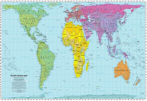 Gall Peters World Wall Map Buy Peters World Map Shop Mapworld