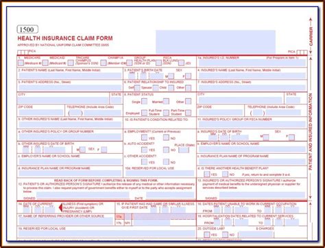 How to fill out a cms 1500 form 0212