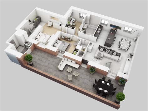 3d Residential House Floor Plan Gharexpert
