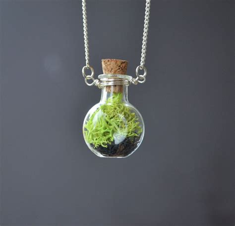 Moss Necklace Plant Necklace Plant Jewelry Tiny By Lovenlavish