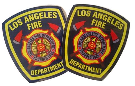 Los Angeles Fire Department Official Patch Decal Sticker Fire Attire