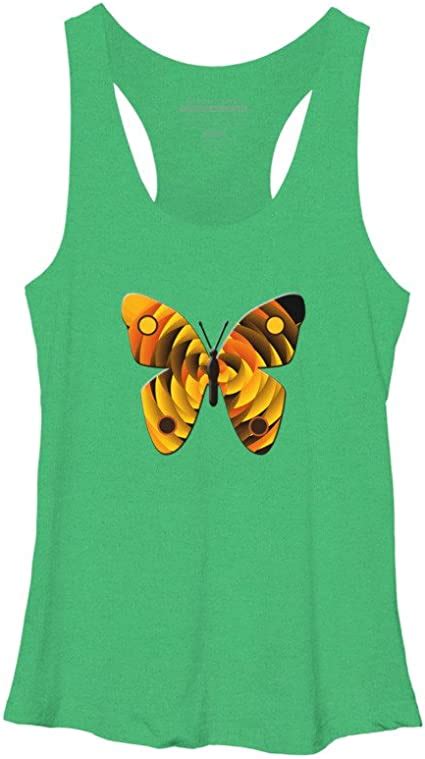 Butterfly Women S Racerback Tank Top Design By Humans At Amazon Women