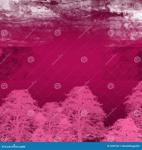 Purple Autumn Trees Background Stock Illustration Illustration Of