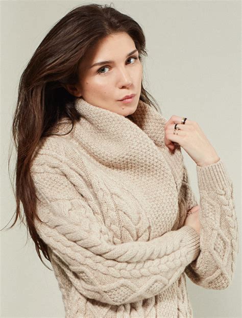 highlander coat latte amiamalia luxury knitwear