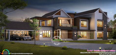 2167 Square Feet 4 Bedroom Mixed Roof Modern Home Des