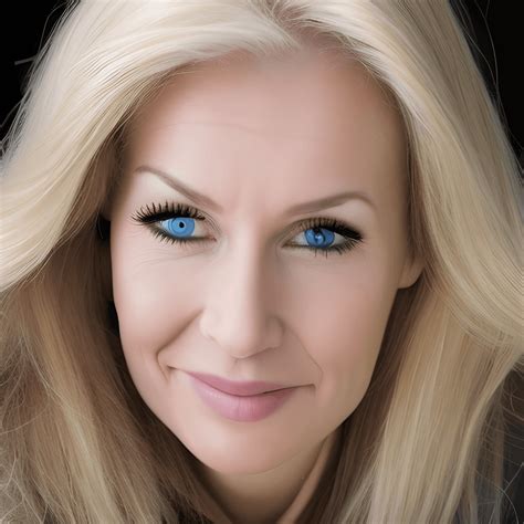 Realistic Blonde Woman In Her 40s · Creative Fabrica