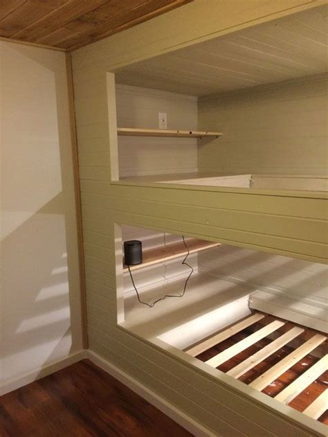 Diy Wall To Wall Built In Bunk Beds And A Full Room Remodel Bunk Beds