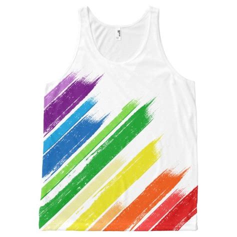Gay Pride Stripes All Over Print Tank Top Gay Rainbow Gaypride