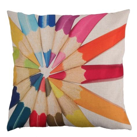 Buy 45 Cm Colored Pencils Cushion Decorative Pillows