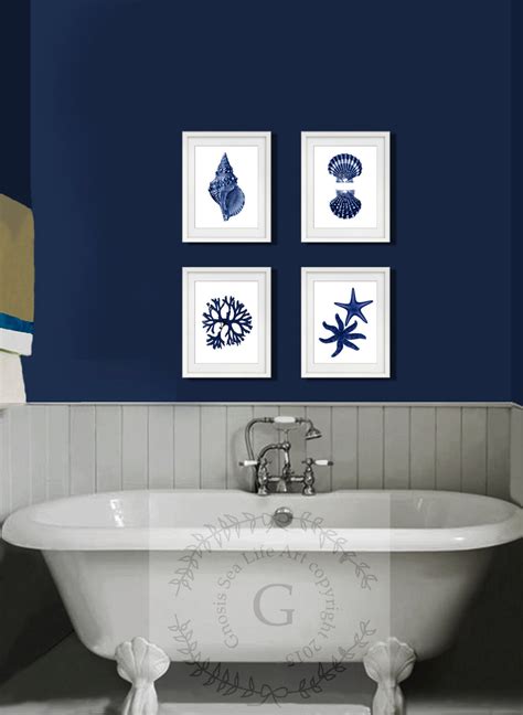 30 Gorgeous Navy Blue Bathroom Wall Decor Home Decoration Style And