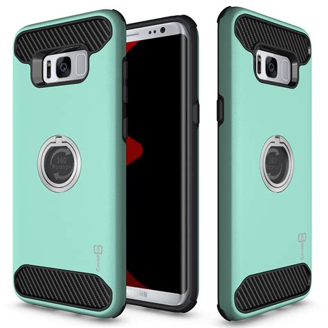 For Samsung Galaxy S8 Hybrid Armor Protective Ring Phone