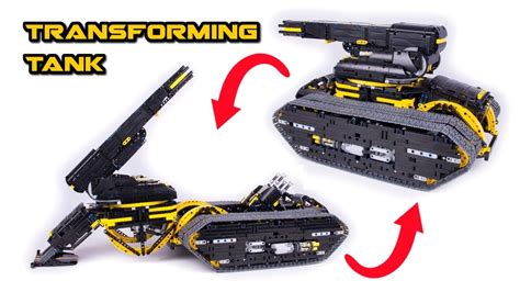 Transforming Lego Technic Tank Howitzer Full Rc Youtube