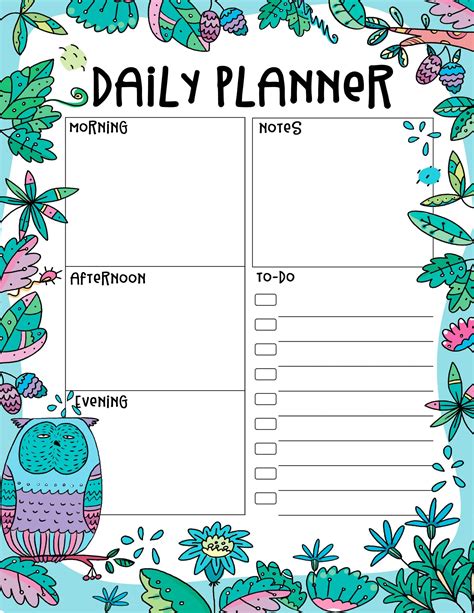 Student Planner 2021 Owls And Flowers Planner
