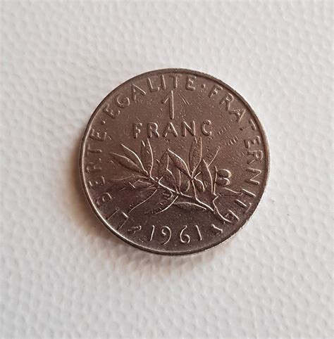 Ancient French Coin One Franc Year 1961 French Republic Etsy