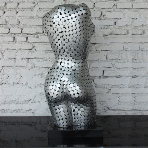 Nude Lady Statue Stainless Steel Modern Sculpture Artist