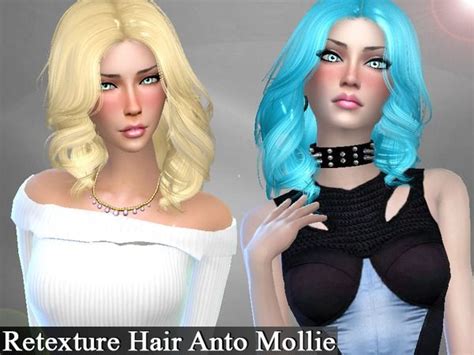 Genius666s Retexture Hair Anto Mollieneed Mesh In 2020 Sims Hair