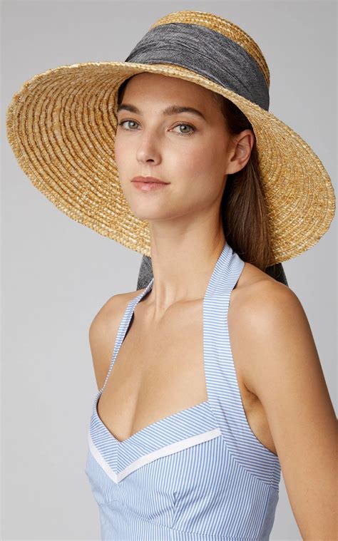 Eugenia Kim Annabelle Ribbon Trimmed Straw Sun Hat Hats For Women