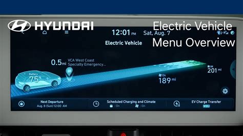 Electric Vehicle Menu Overview Hyundai Hyundai How Tos