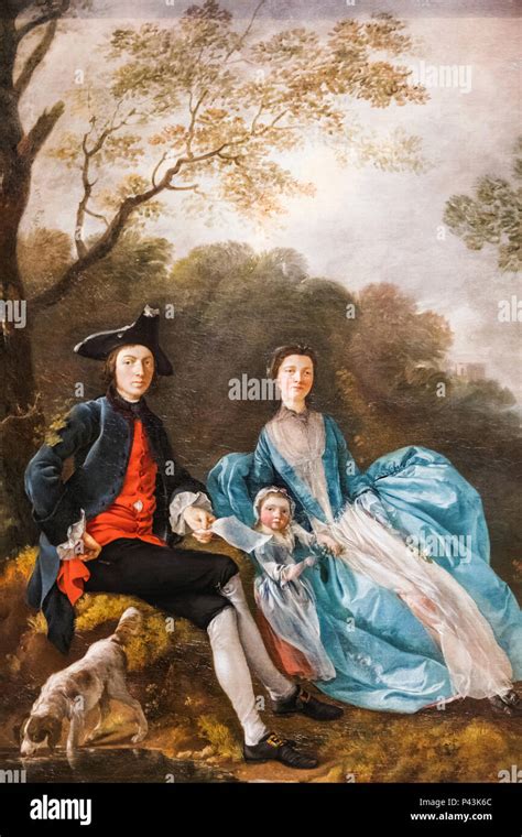 Self Portrait Of The Artist With His Wife And Daughter By Thomas
