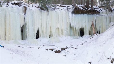 Ice Formation Eben Ice Caves Michigan Upper Peninsula Stock Image