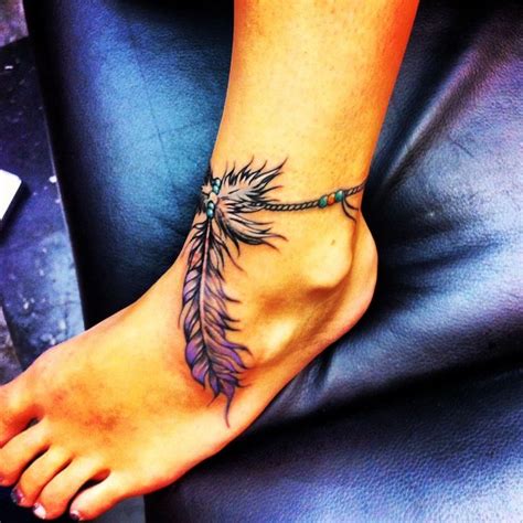 My Feather tattoo on foot :) | Tattoos | Pinterest