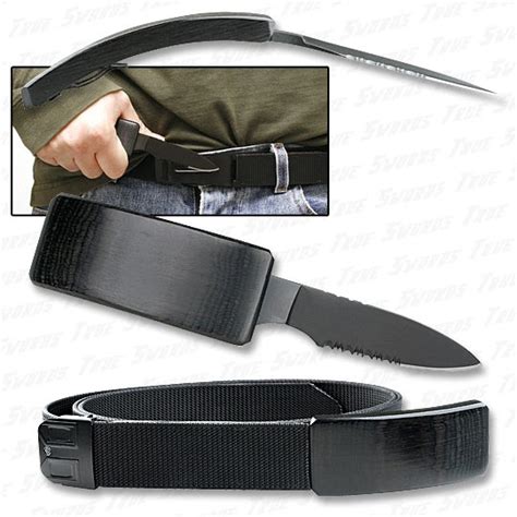 Hidden Belt Buckle Knife With Belt