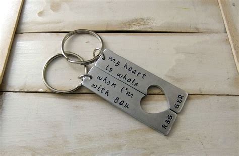 30 gifts that use location coordinates. Long Distance Keychains, Couples Keychains, Personalized ...