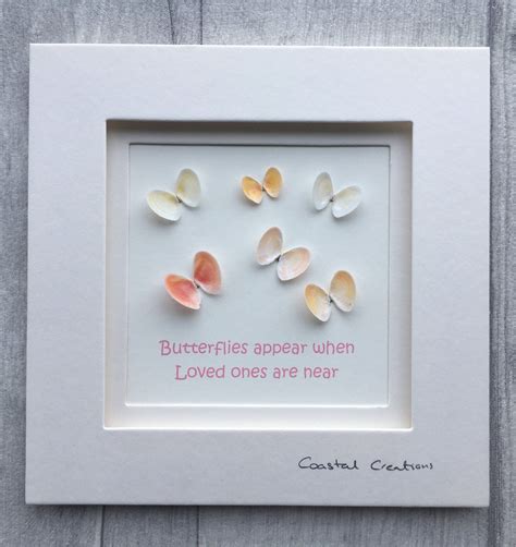 Butterflies Appear When Loved Ones Are Near Memorial T Etsy Shell Crafts Diy Seashell