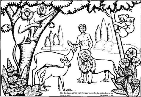 Adam And Eve Coloring Coloring Pages