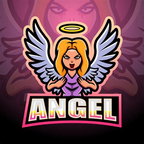 Angel Mascot Esport Logo Design Stock Vector Illustration Of Girl