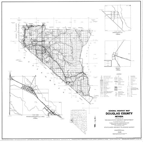 Douglas County Map 1948 : Photo Details :: The Western Nevada Historic