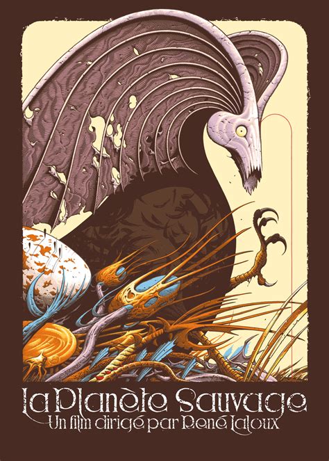 A race of small humanoids are enslaved and exploited by a race of giants on a savage planet, until one of the small creatures manages to unite his people and fight for equality. "Fantastic Planet" by Aaron Horkey | 411posters