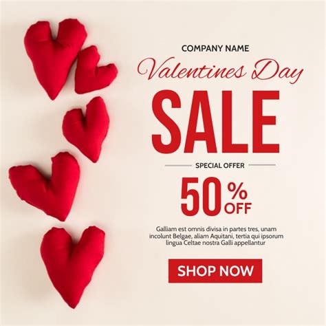 Valentines Day Sale Advertisement Template Postermywall
