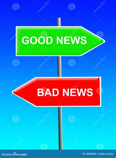 Good News Bad News Stock Illustration Illustration Of Choices 16560842