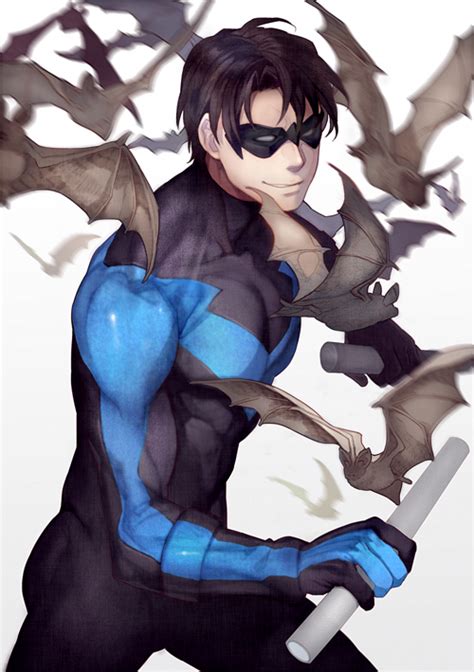 Dick Grayson And Nightwing Dc Comics Drawn By Eyin Danbooru