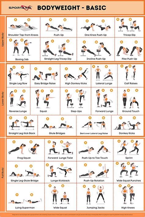 Sportaxis No Equipment Laminated Body Weight Workout