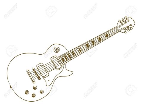 Les Paul Guitar Drawing At Getdrawings Free Download