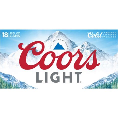 Coors Light American Style Light Lager Beer 18 Cans 12 Fl Oz Kroger