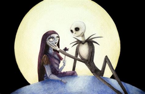The The Nightmare Before Christmas Her Jack His Sally Couple Earrings
